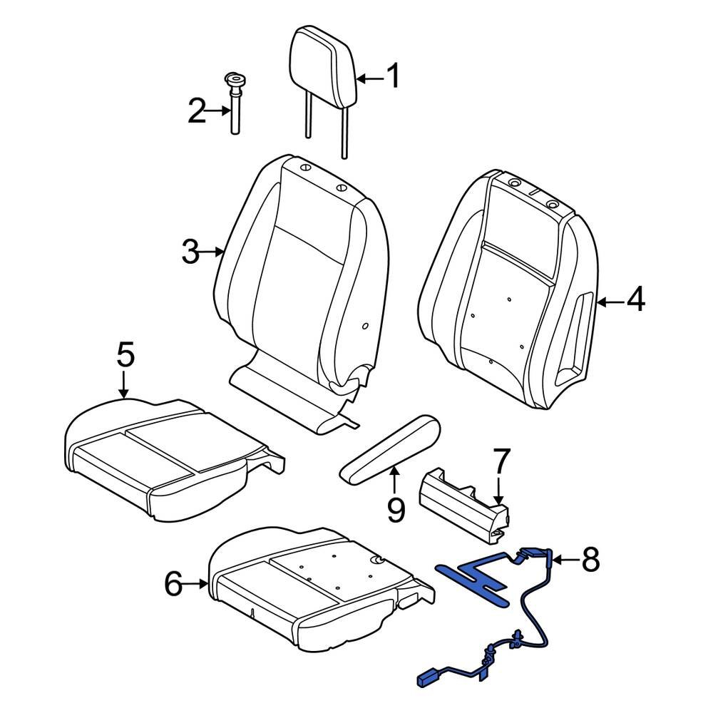 Ford OE NK4Z14B422A Front Right Air Bag Seat Sensor Mat