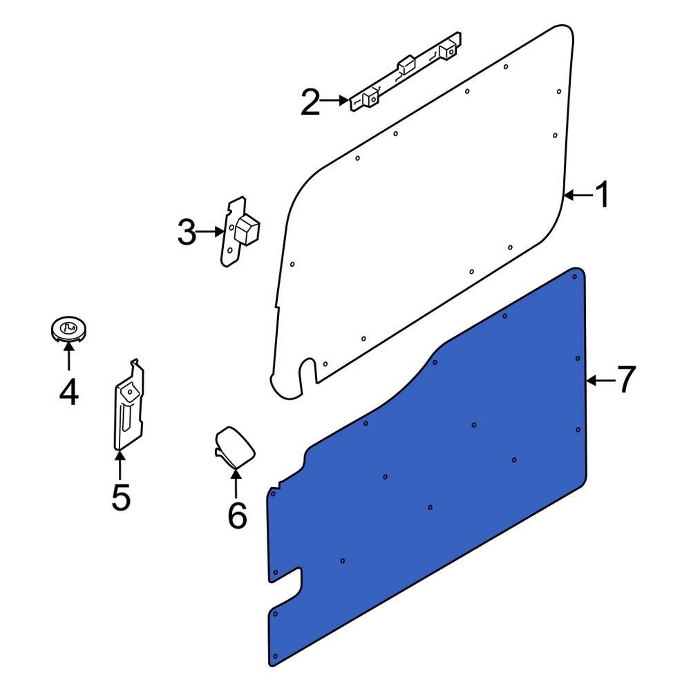 Ford OE CK4Z6127411C Lower Sliding Door Trim Panel