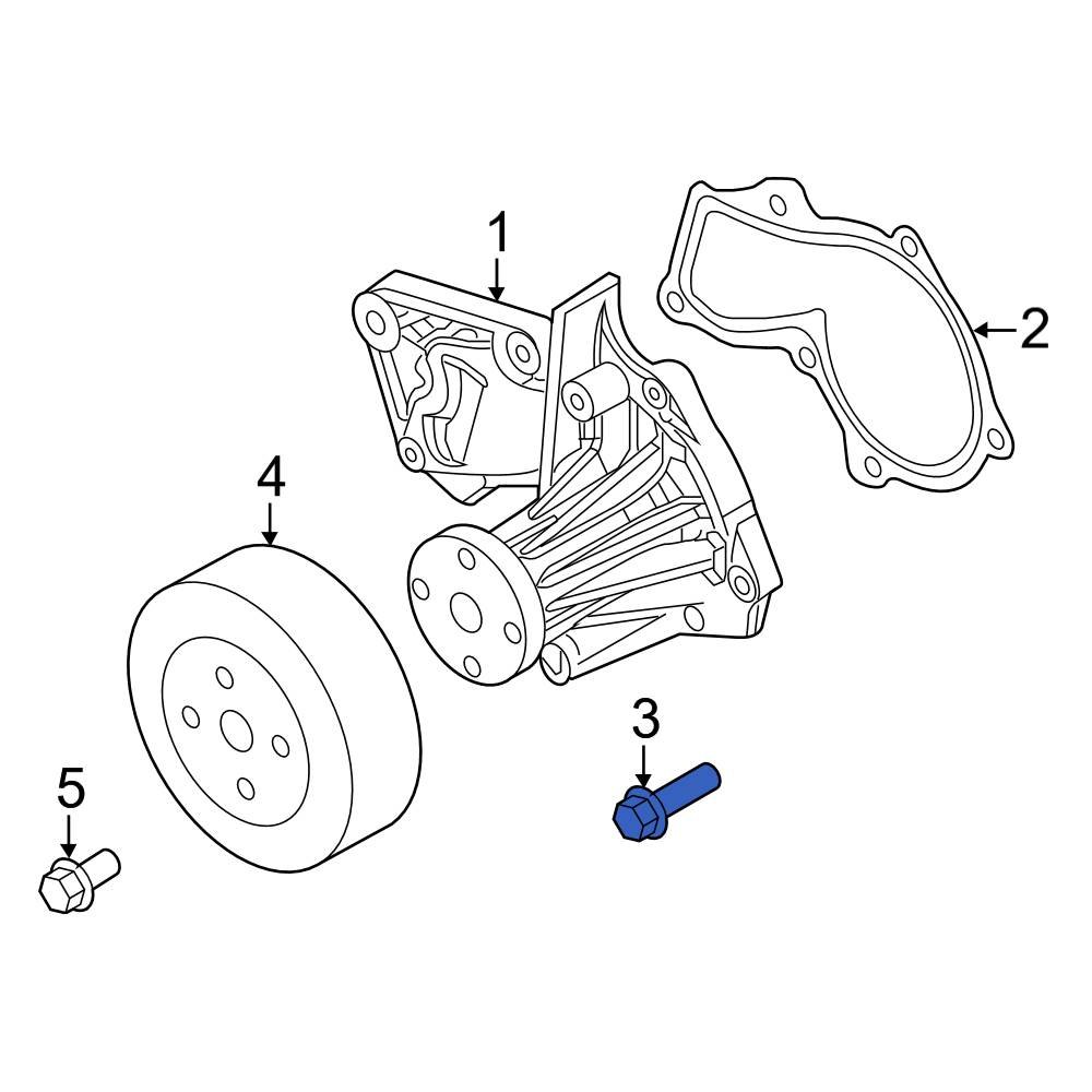 Ford OE W713043S437 Engine Water Pump Bolt