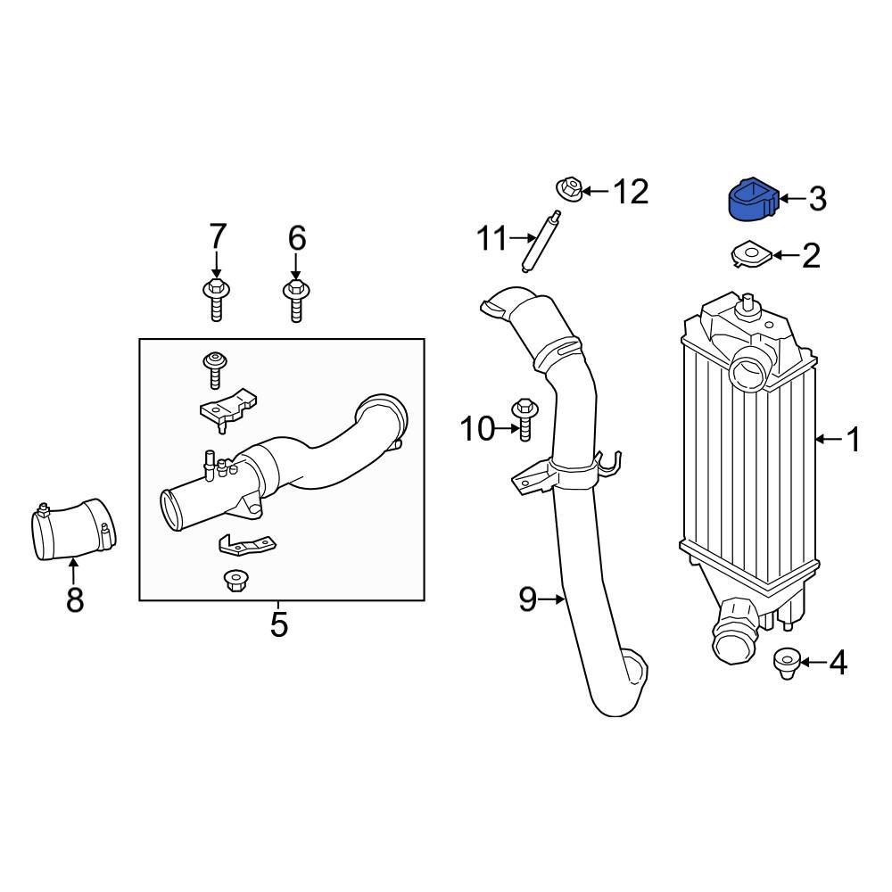Ford OE 8V5Z6K784A Upper Intercooler Bracket