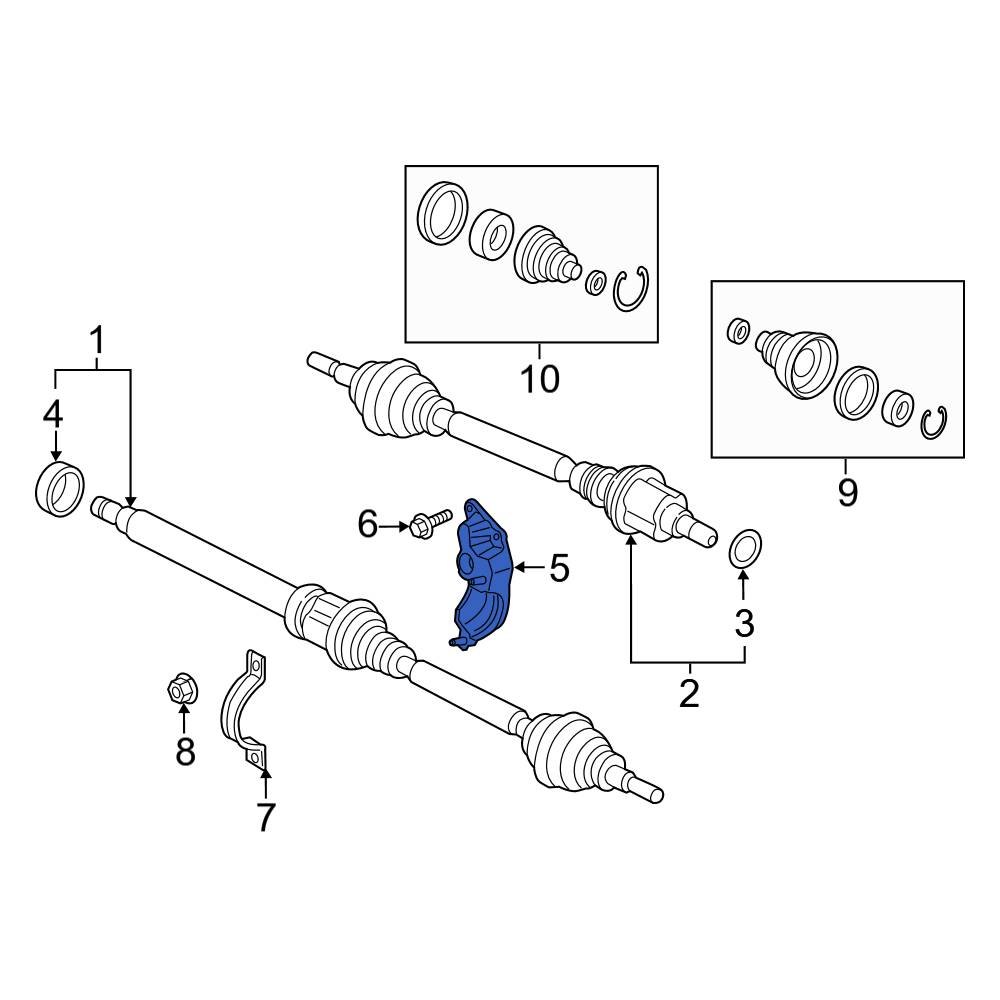 Ford OE C1BZ3K305A Front Right Upper CV Axle Shaft Carrier Bearing