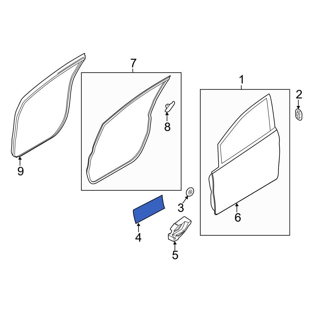 Ford OE BE8Z54203A16A Front Door Panel Insulation