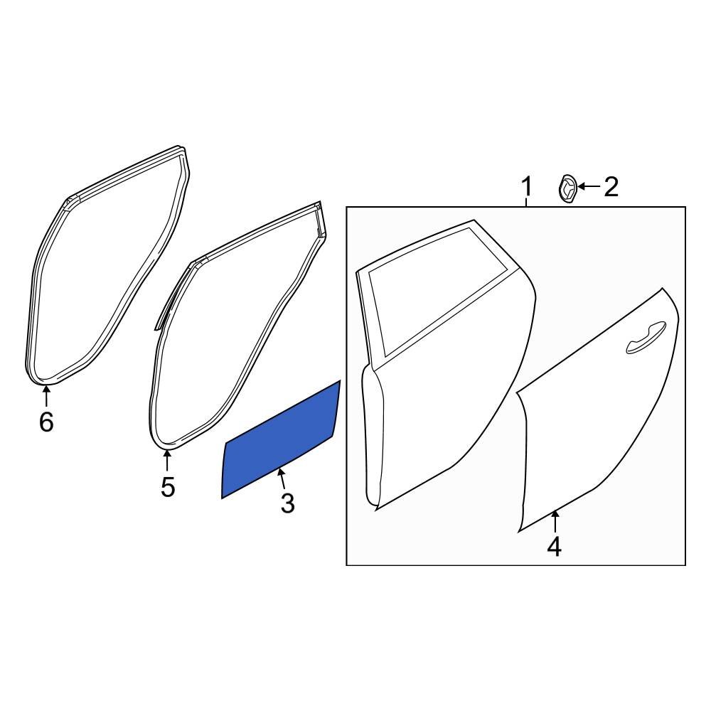 Ford OE AE8Z18203A16A Rear Door Panel Insulation