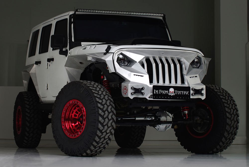 FUEL ® - D100 BEADLOCK ZEPHYR 1PC Candy Red on Jeep Wrangler.