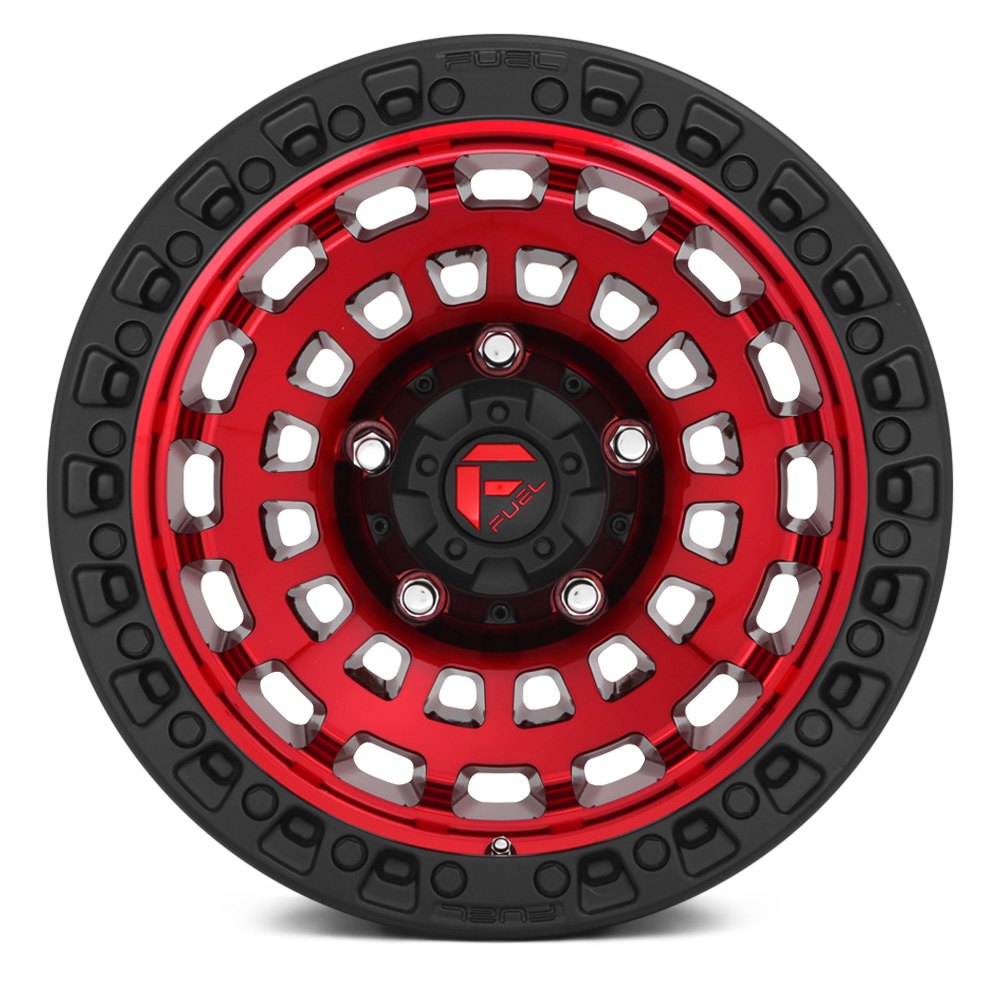 FUEL® D632 ZEPHYR 1PC Wheels - Candy Red with Matte Black Ring 
