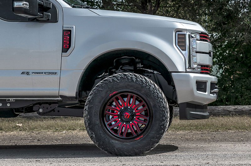 FUEL® D663 IGNITE Wheels Gloss Black with Candy Red Accents Rims