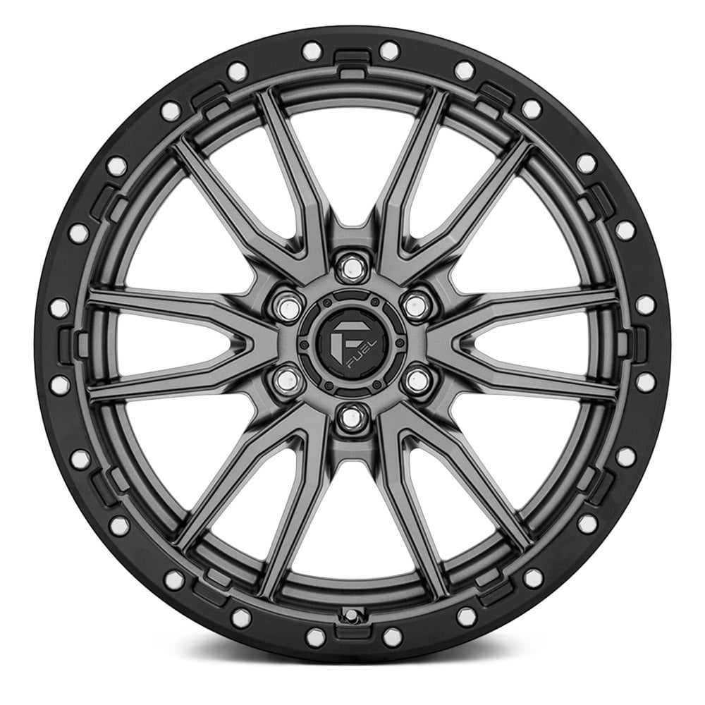 FUEL® D680 REBEL Wheels Anthracite Center with Black Lip Rims