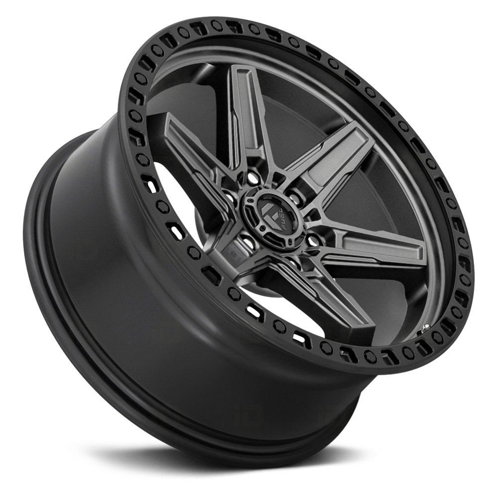 FUEL® D698 KICKER 6 Wheels Anthracite Center with Black Lip Rims