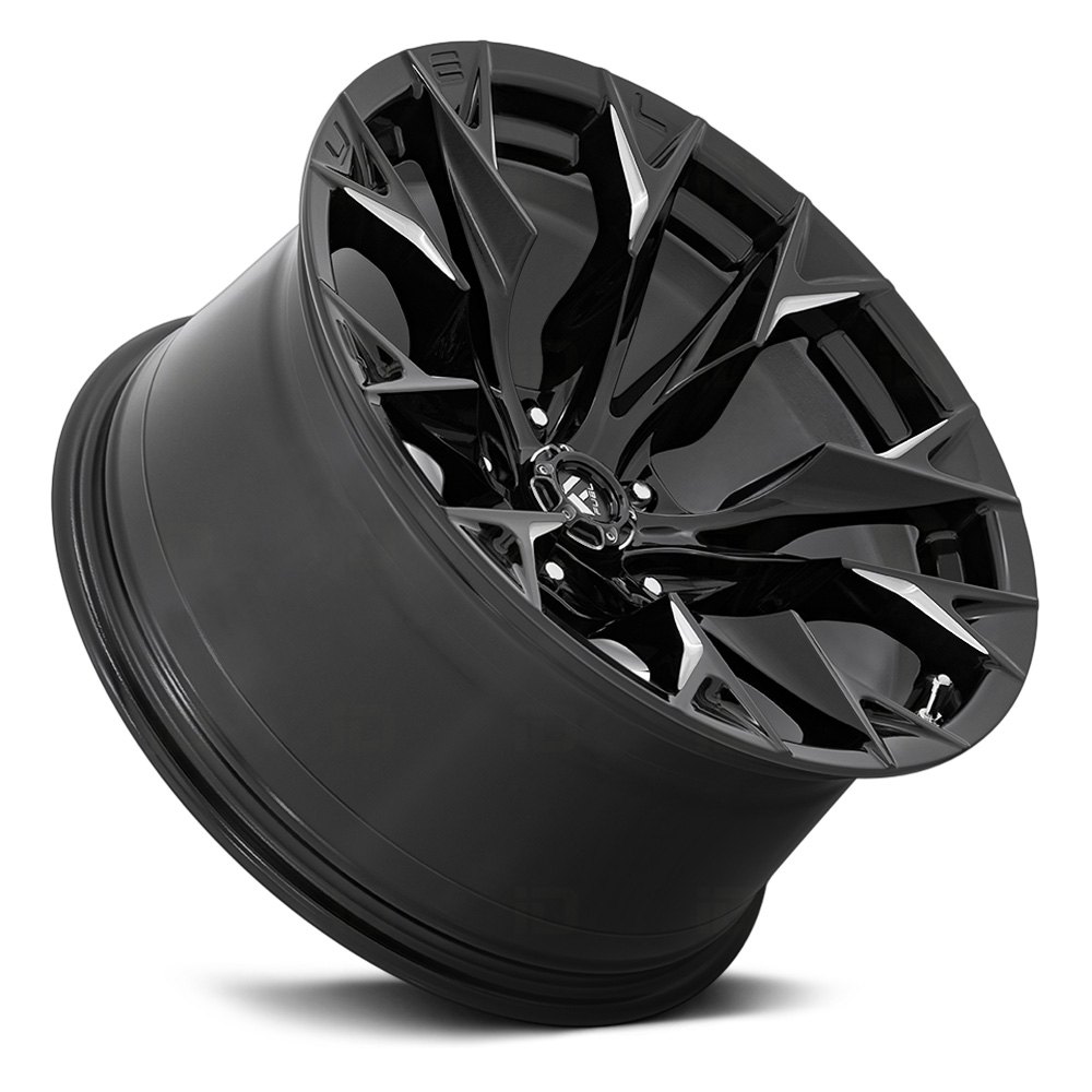 FUEL® D803 FLAME 5 1PC Wheels Gloss Black with Milled Accents Rims