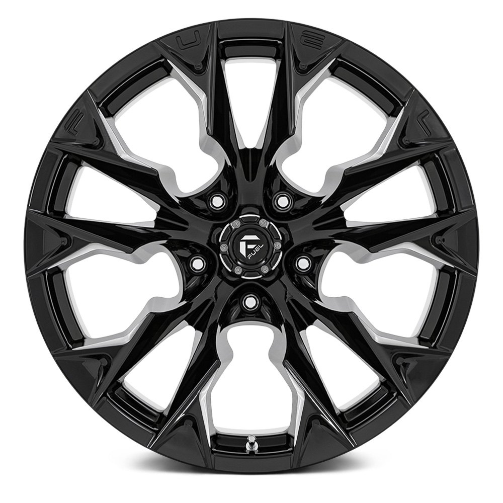 FUEL® D803 FLAME 5 1PC Wheels Gloss Black with Milled Accents Rims