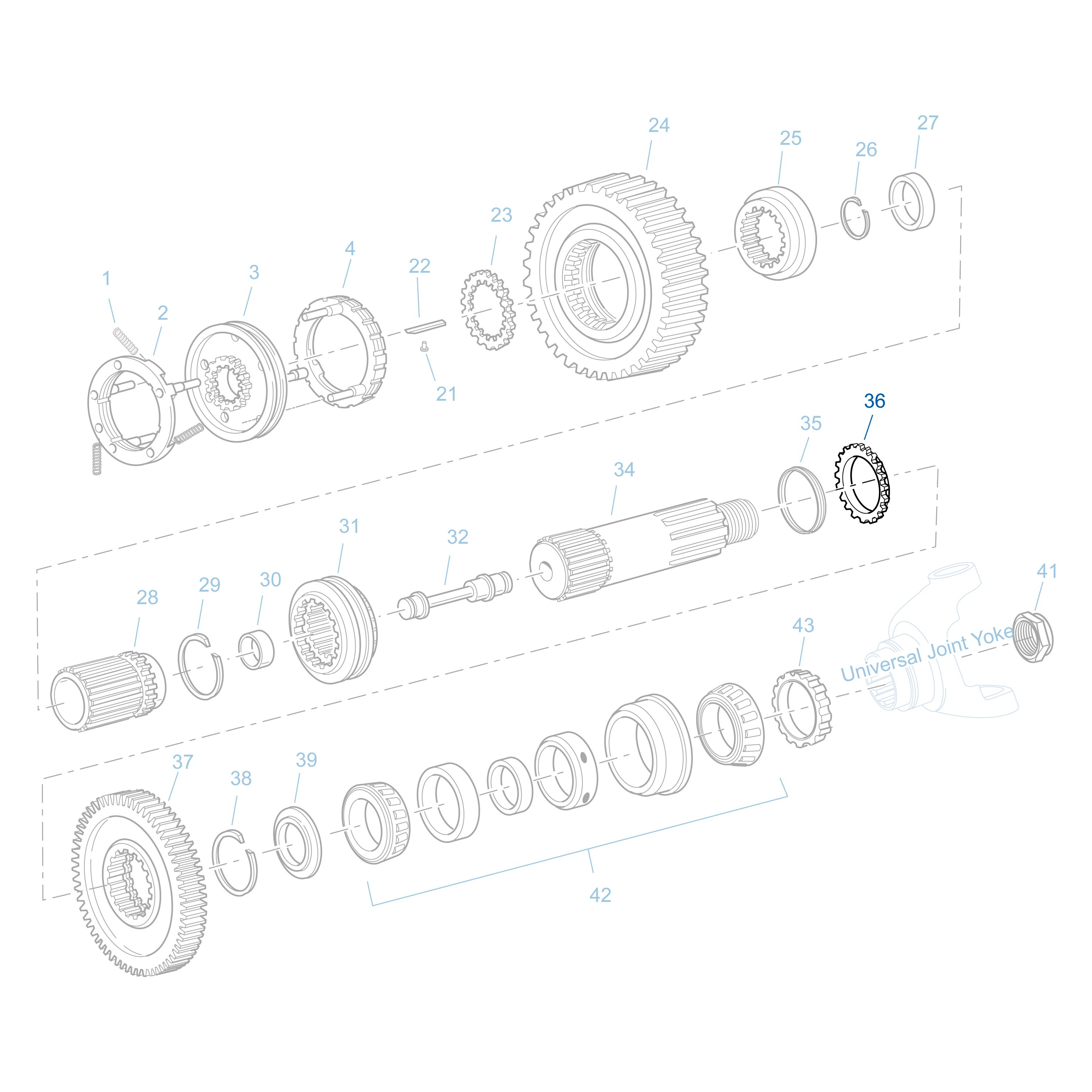 Fuller® 18250X Manual Transmission Input Shaft Spacer