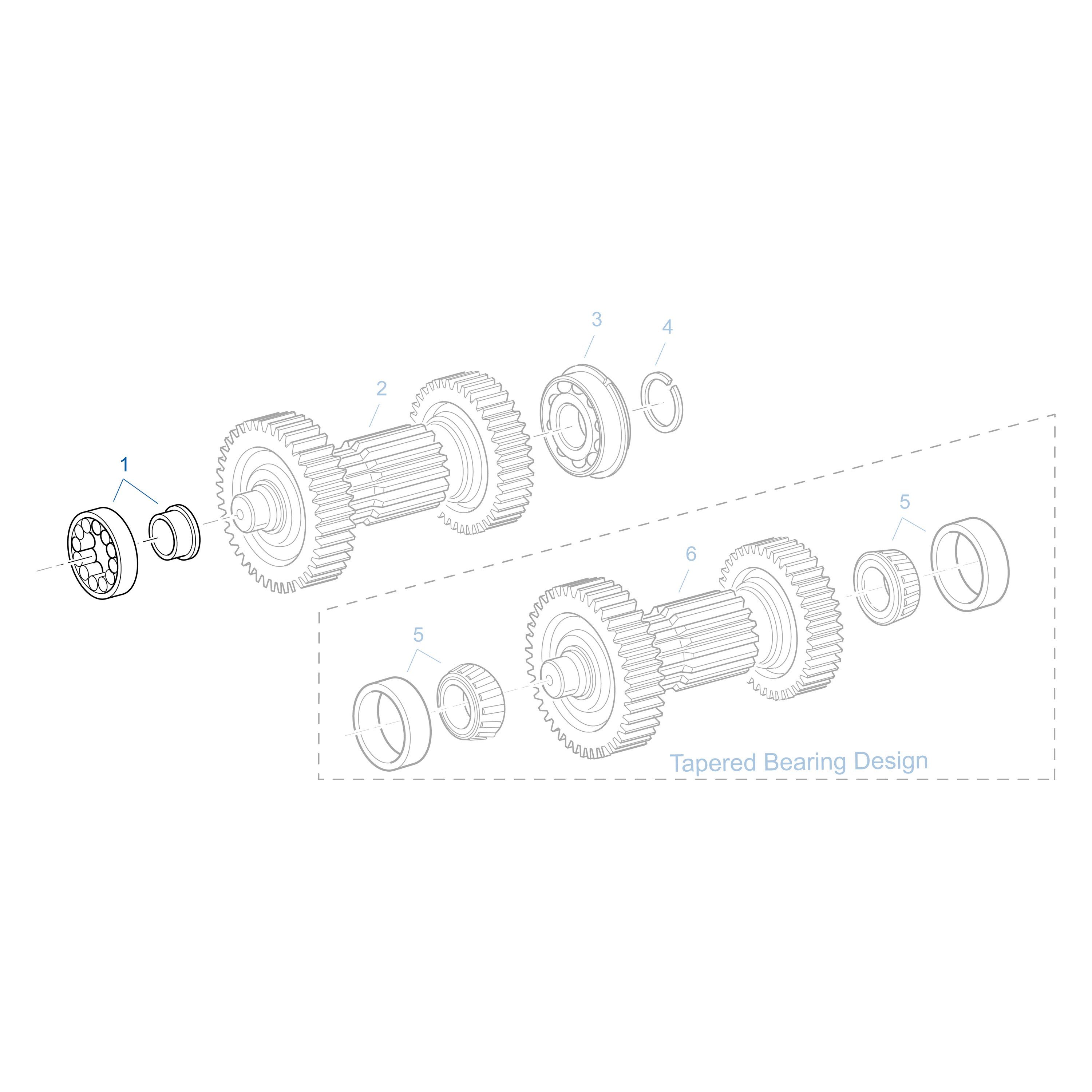 Fuller® 4300828B Manual Transmission Bearing Set