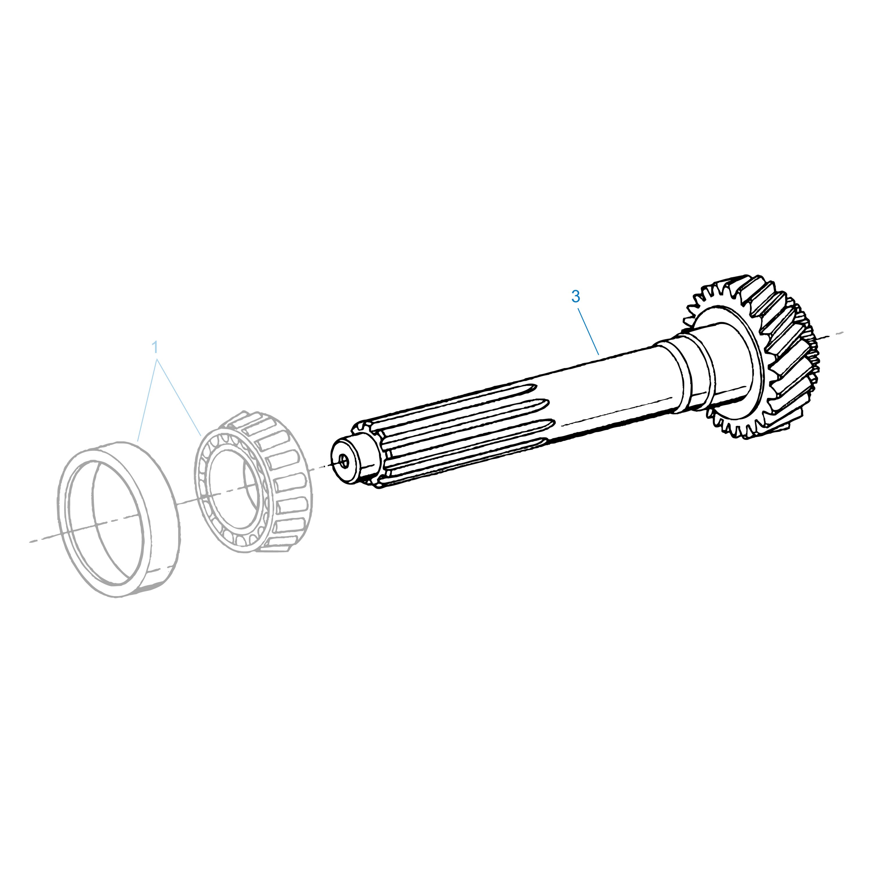 Fuller® 4304539B Manual Transmission Input Shaft