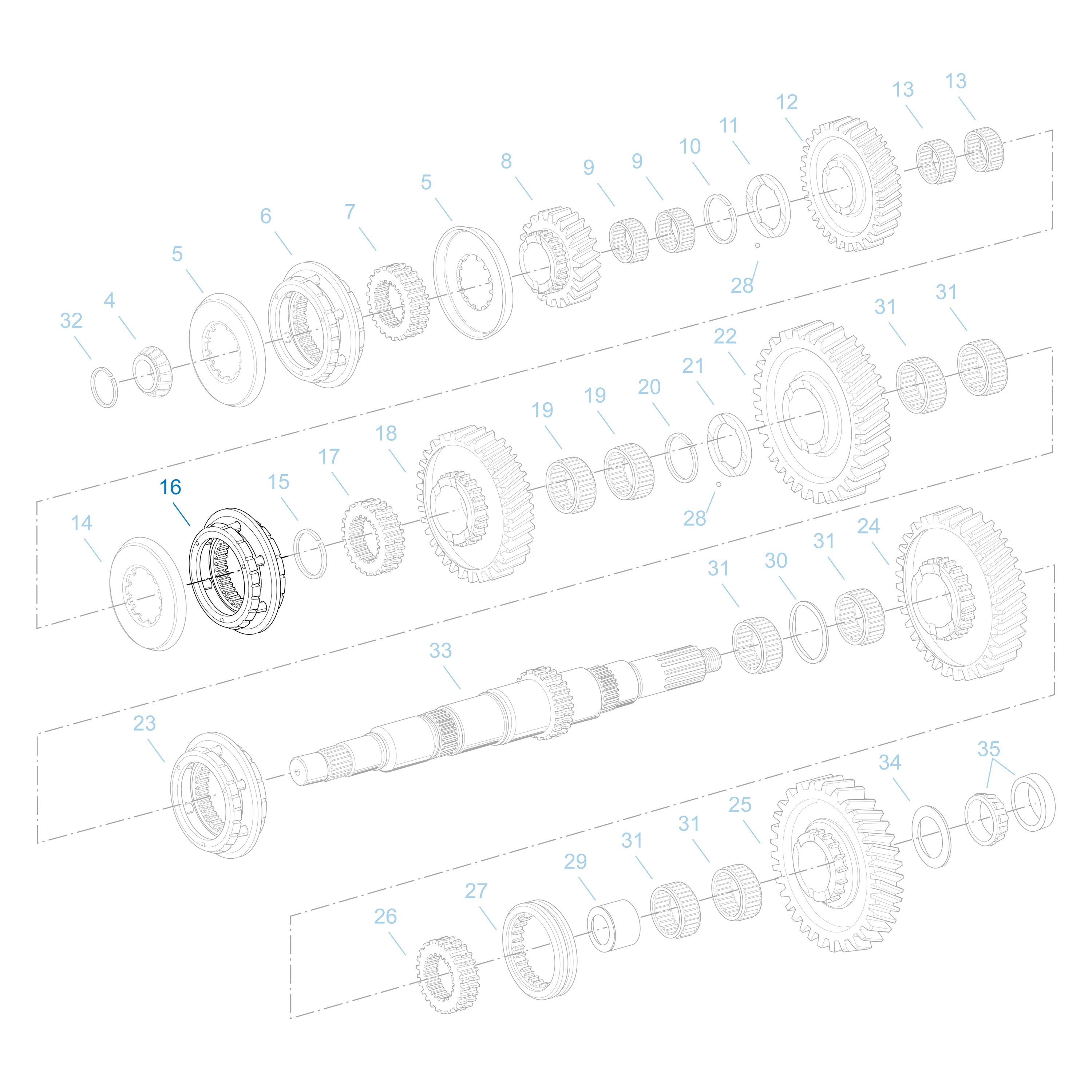 Fuller® A5692B Manual Transmission Synchro Assembly