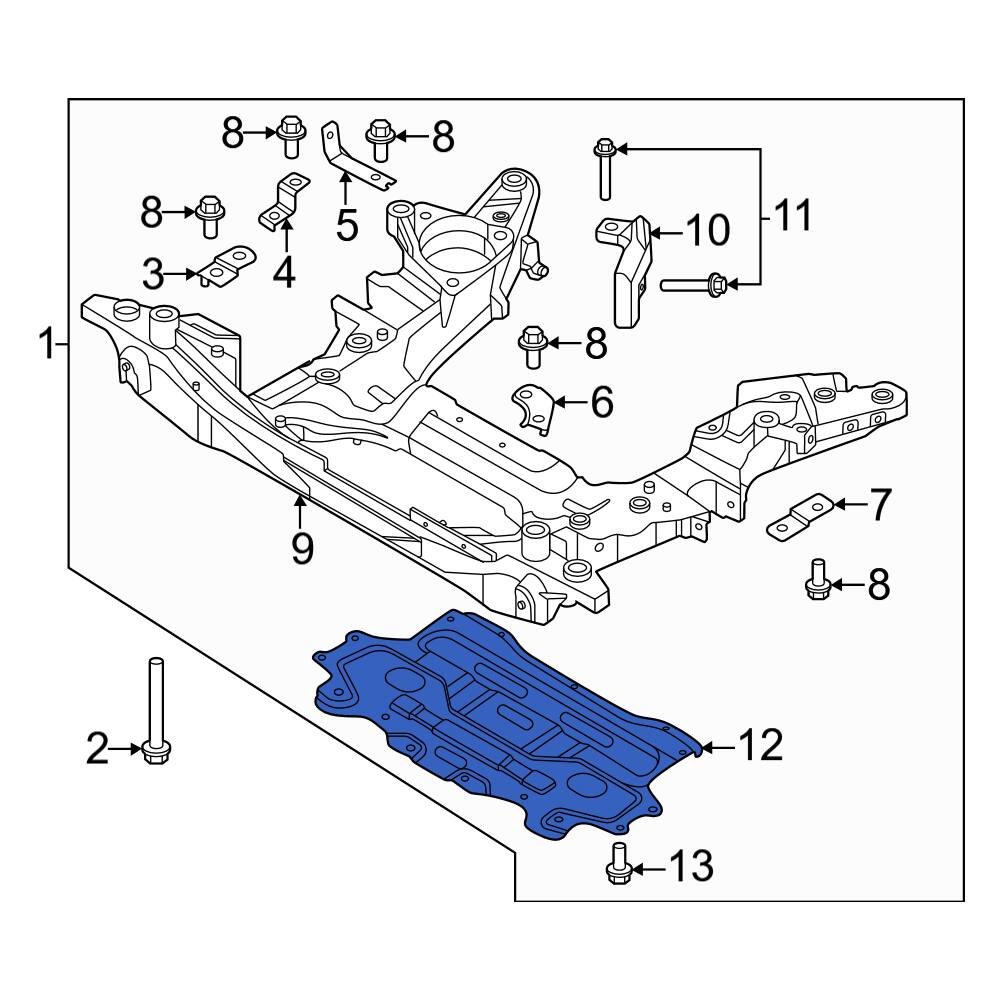 Genesis OE 62421T4500 Front Powertrain Skid Plate