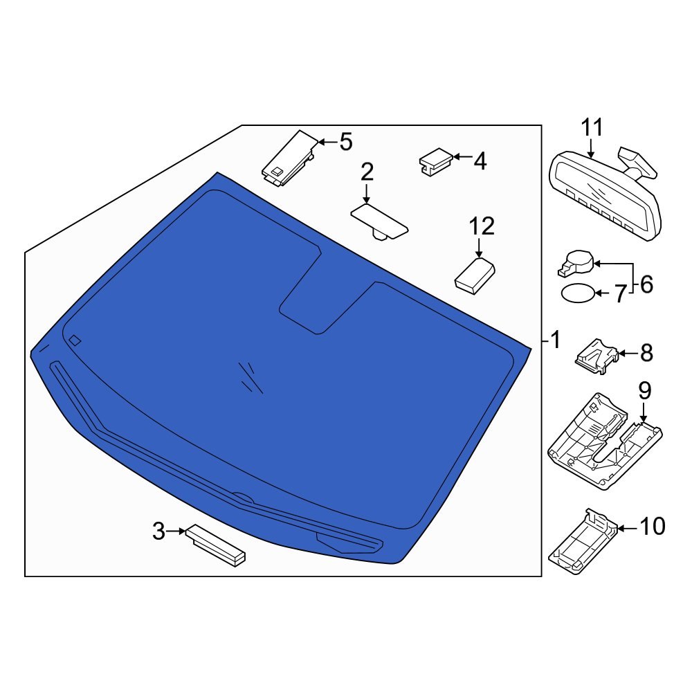 Genesis OE 86111T4060 Front Windshield