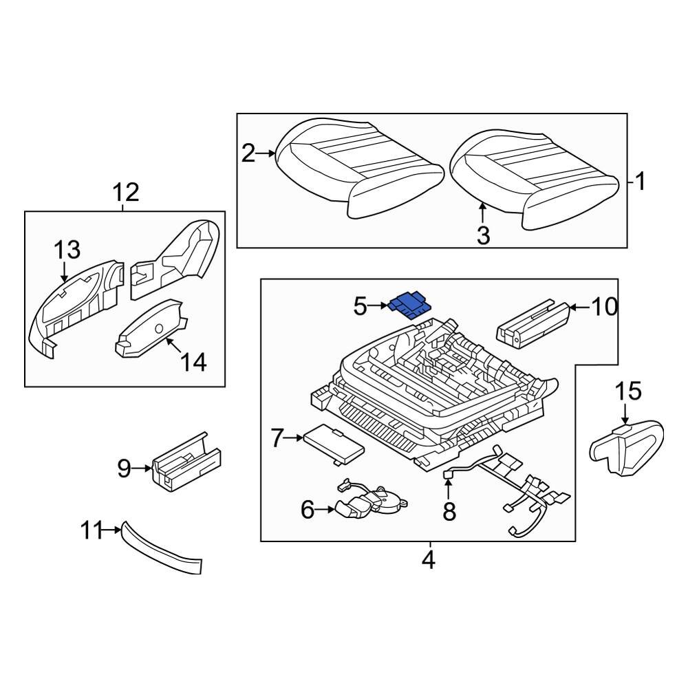 Genesis OE 80702T4000 Front Right Air Bag Seat Sensor Mat