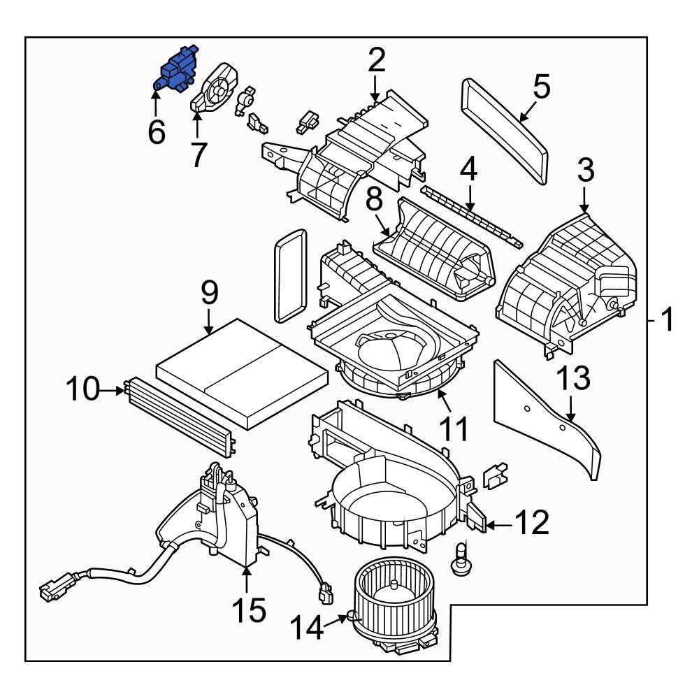 Genesis OE 97157C1000 HVAC Air Adjustment Control Motor