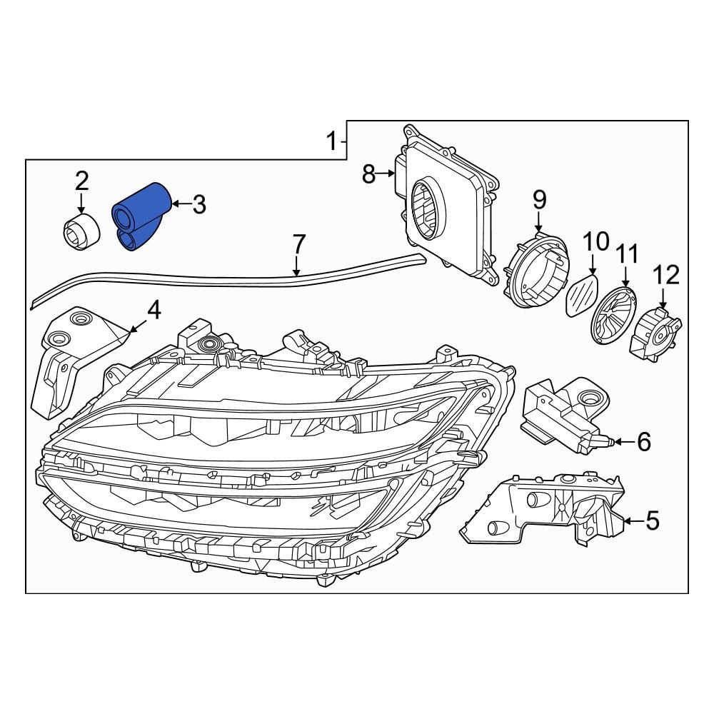 Genesis OE 9216325000 Front Headlight Housing Vent Tube