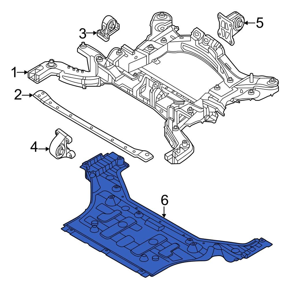 Genesis OE 84291GI000 Front Powertrain Skid Plate