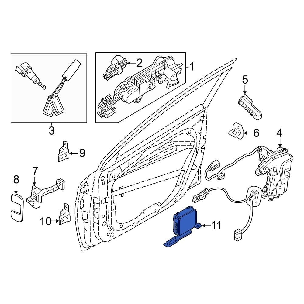 Genesis OE 82659CU000 Front Door Control Module