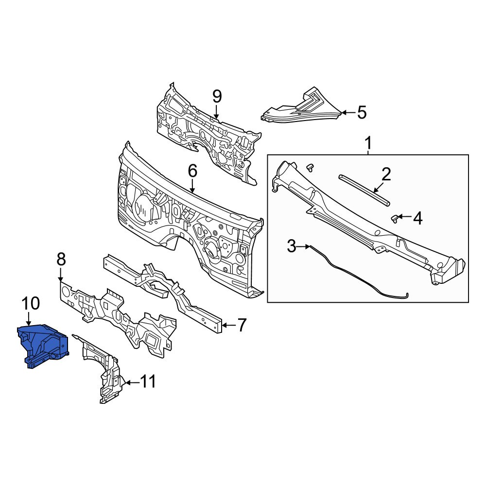 Genesis OE 84192AR000 Front Right Engine Compartment Insulation