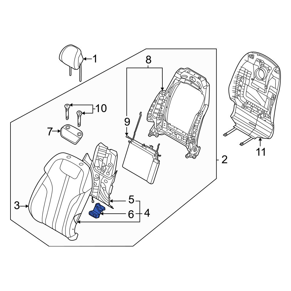 Genesis OE 88394T1000 Front Left Climate Controlled Seat Duct