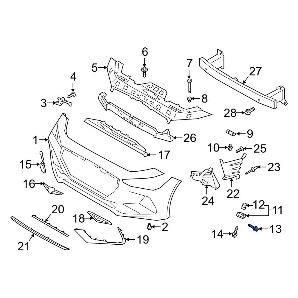 Genesis OE 865793N000 - Bumper Cover Screw