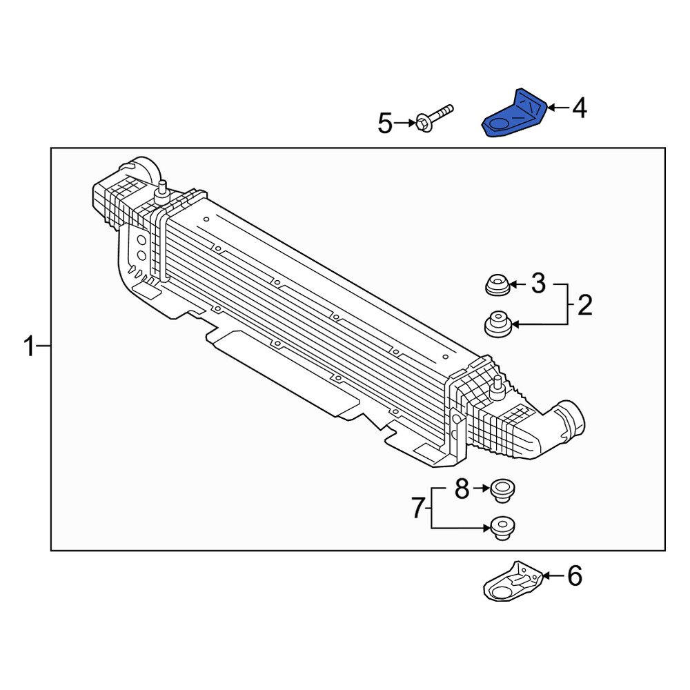 Genesis Oe L Left Upper Intercooler Bracket