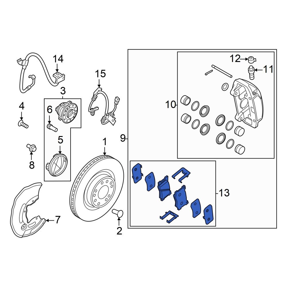 Genesis OE 58101J5A51 Front Disc Brake Pad Set