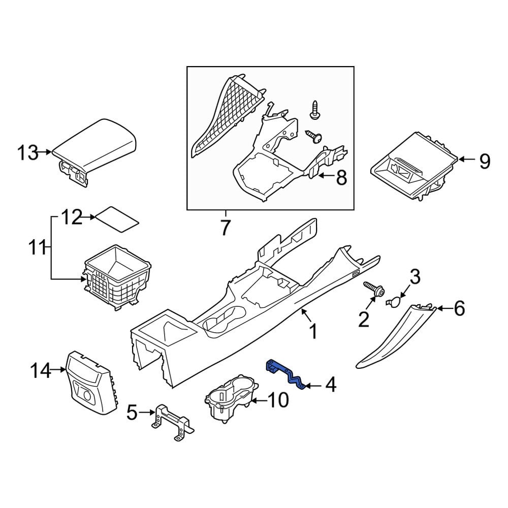 Genesis OE 84632G9500 - Front Console Bracket