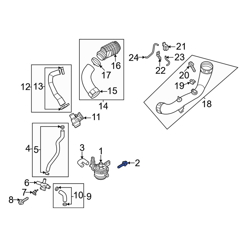 Genesis OE 282592T060 Engine Water Pump Bolt