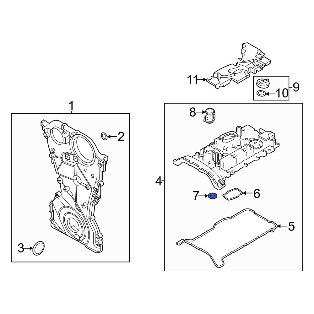 Genesis OE 224432E000 Engine Valve Cover Washer Seal