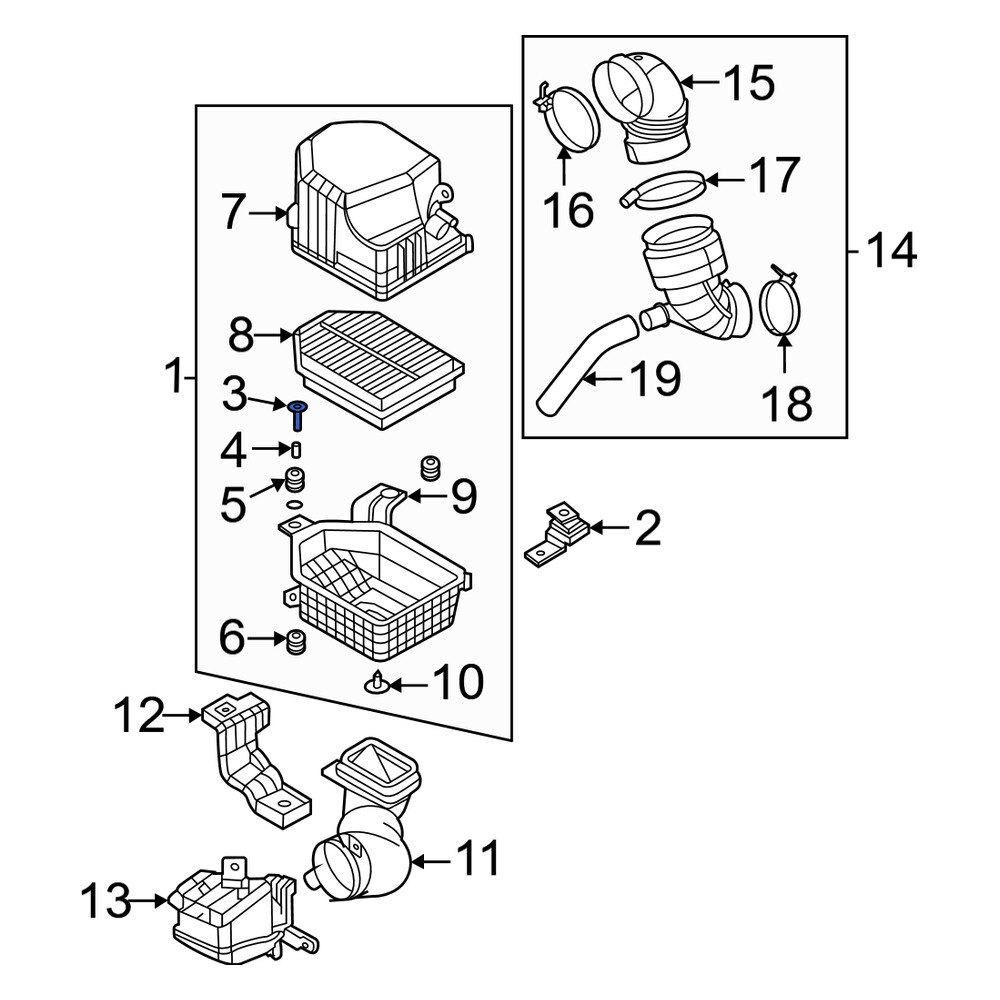 Genesis OE 281712G640 Air Filter Housing Bolt