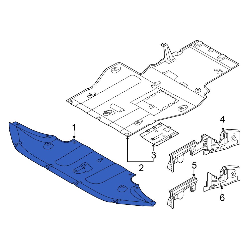 Genesis Oe T Front Lower Radiator Support Splash Shield