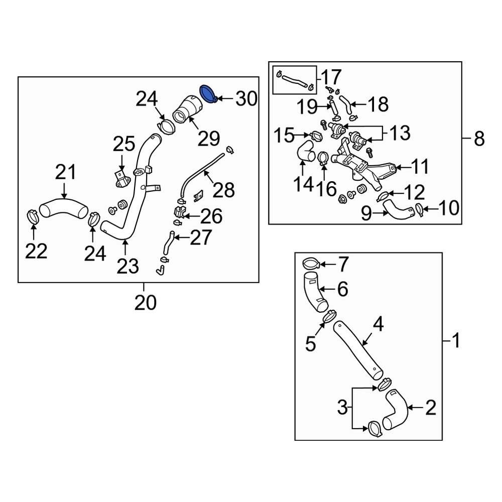 Genesis OE 282923A075 Intercooler Pipe Clamp