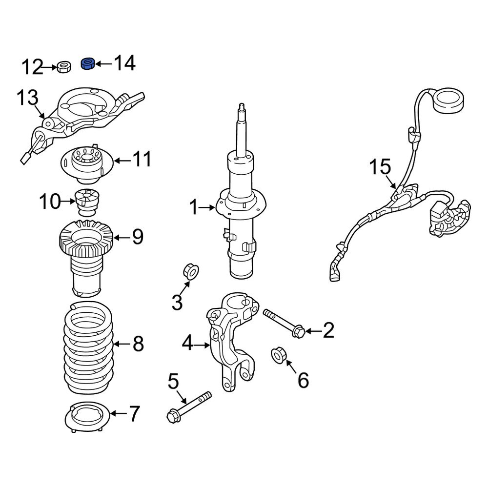 Genesis OE 626182G000 - Suspension Strut Fork Nut