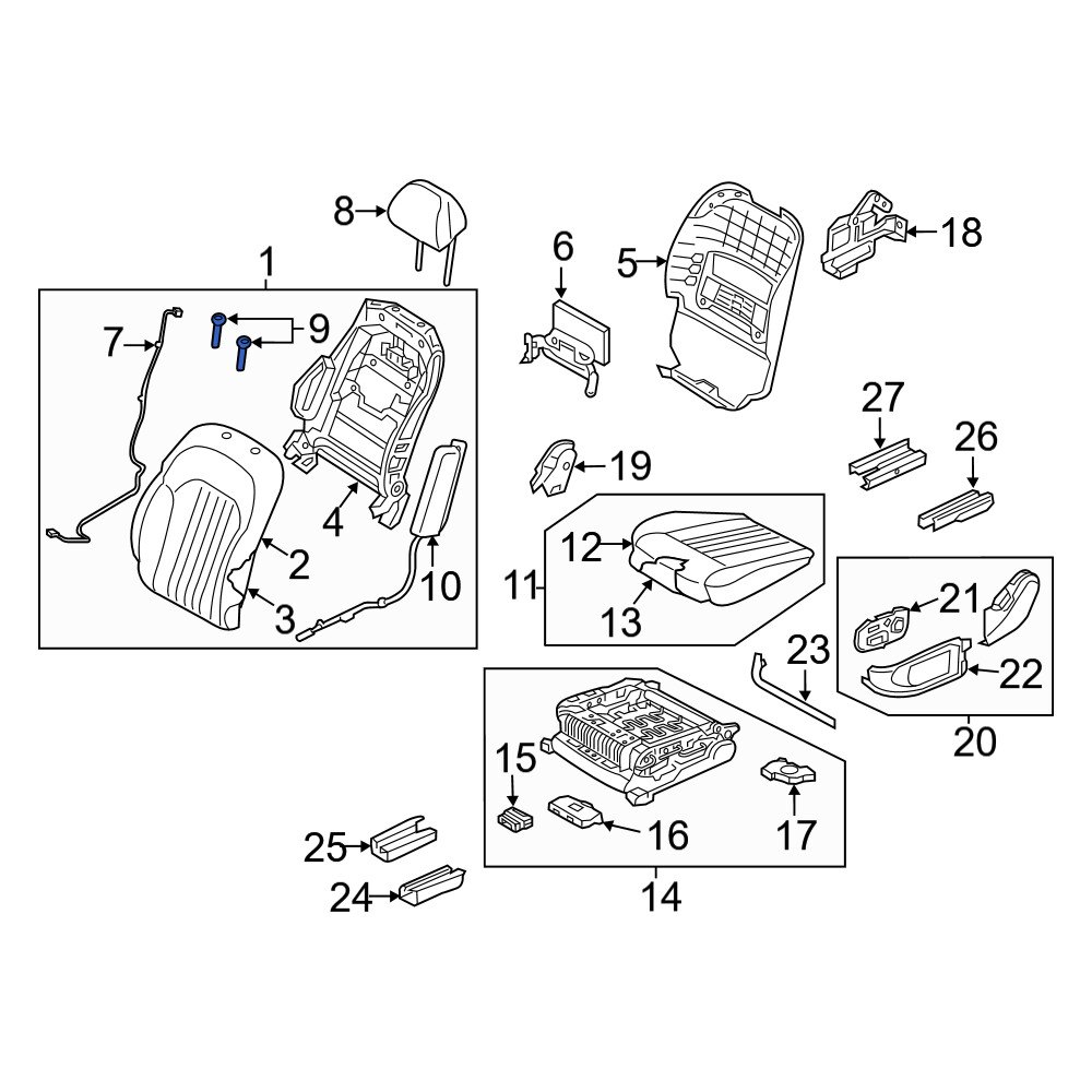 Genesis OE 88371D2000OWN Front Right Headrest Guide