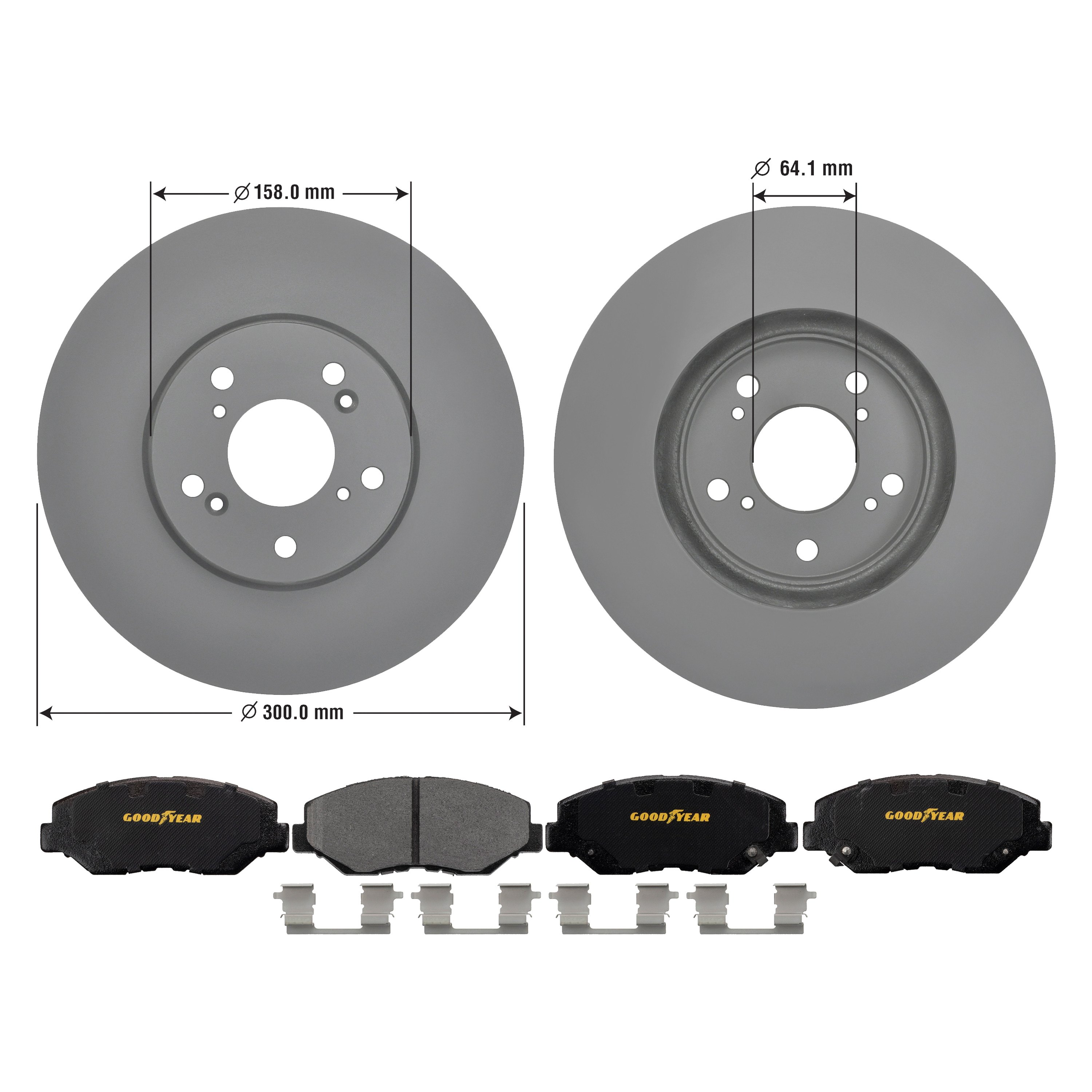 Goodyear Brakes® PRK59788TF Truck & SUV Front Brake Kit