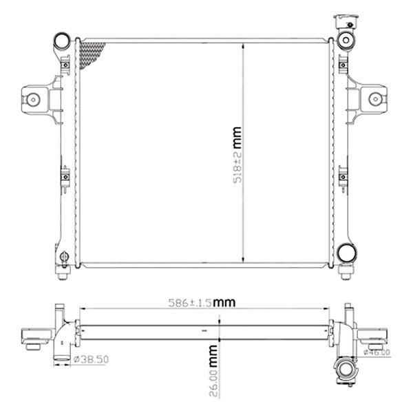 gpd® 2839C Engine Coolant Radiator