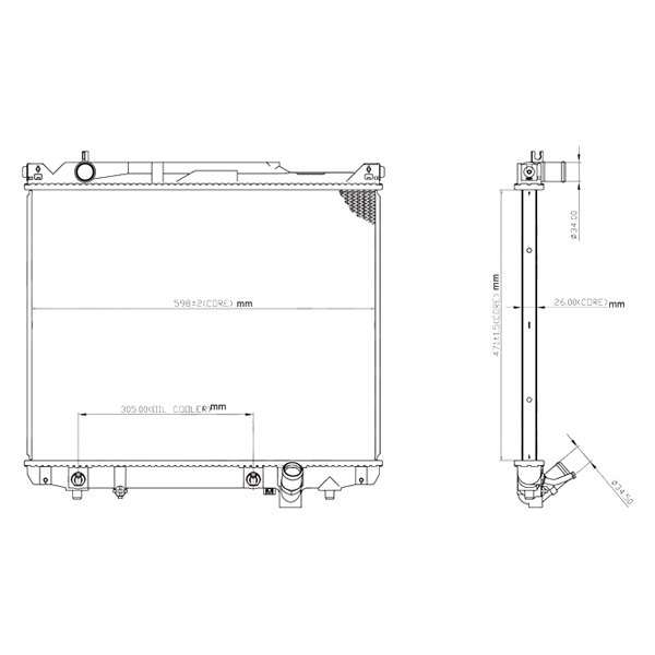 gpd® 2933C Engine Coolant Radiator
