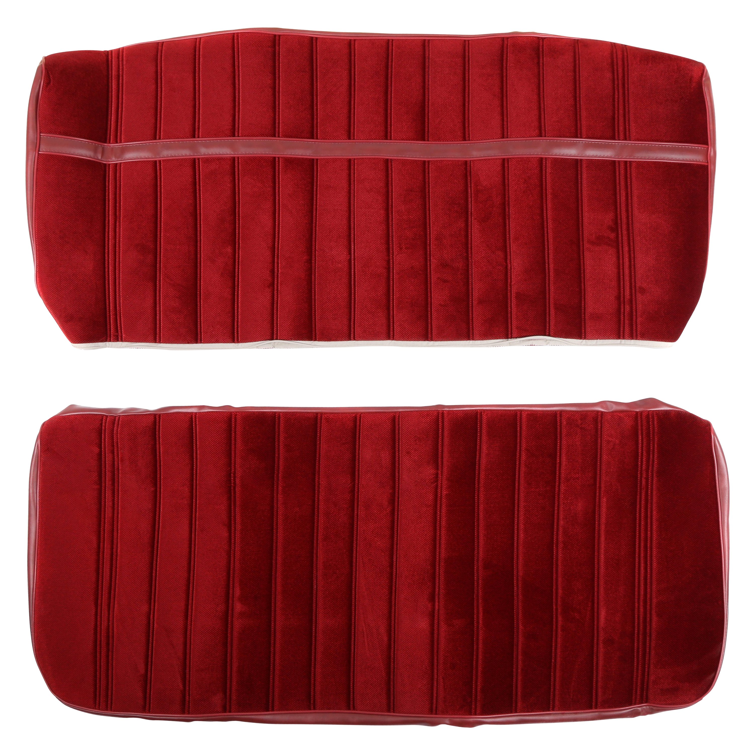 Holley® 05291 Vinyl / Cloth Seat Upholstery, Maroon/Burgundy