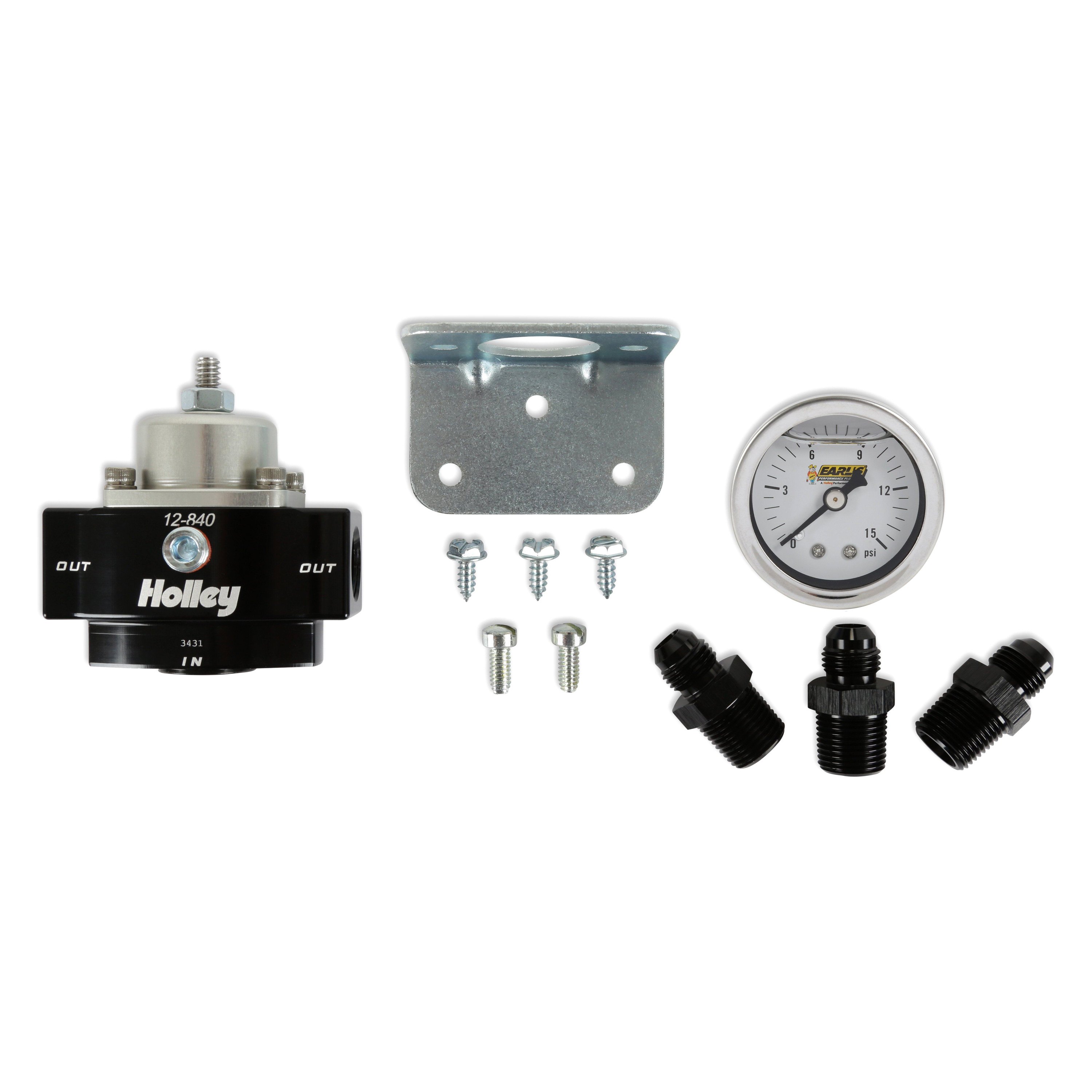 Holley® 12840KIT Billet Bypass Fuel Pressure Regulator Kit