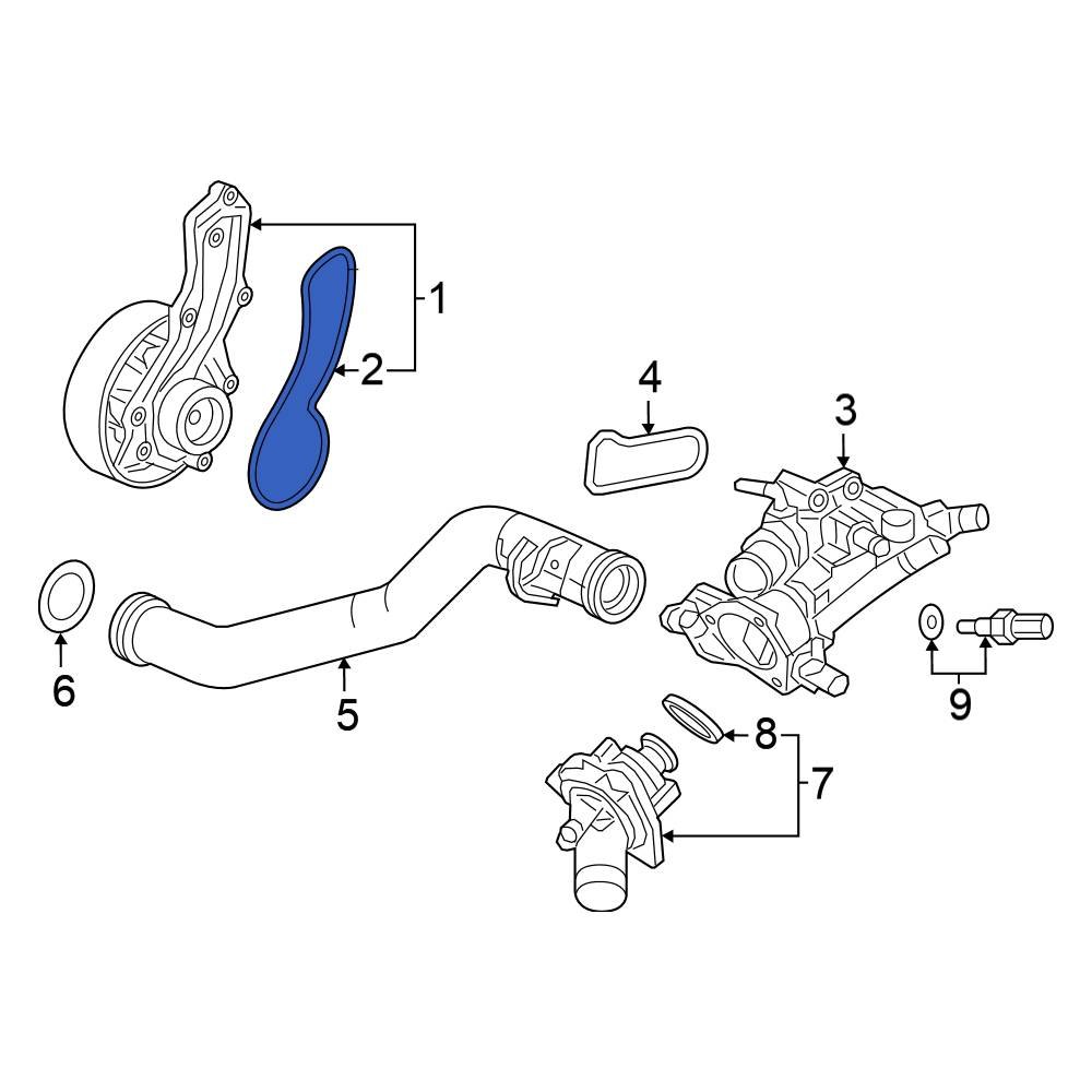 Honda OE 192225A2A01 Engine Water Pump Backing Plate Gasket