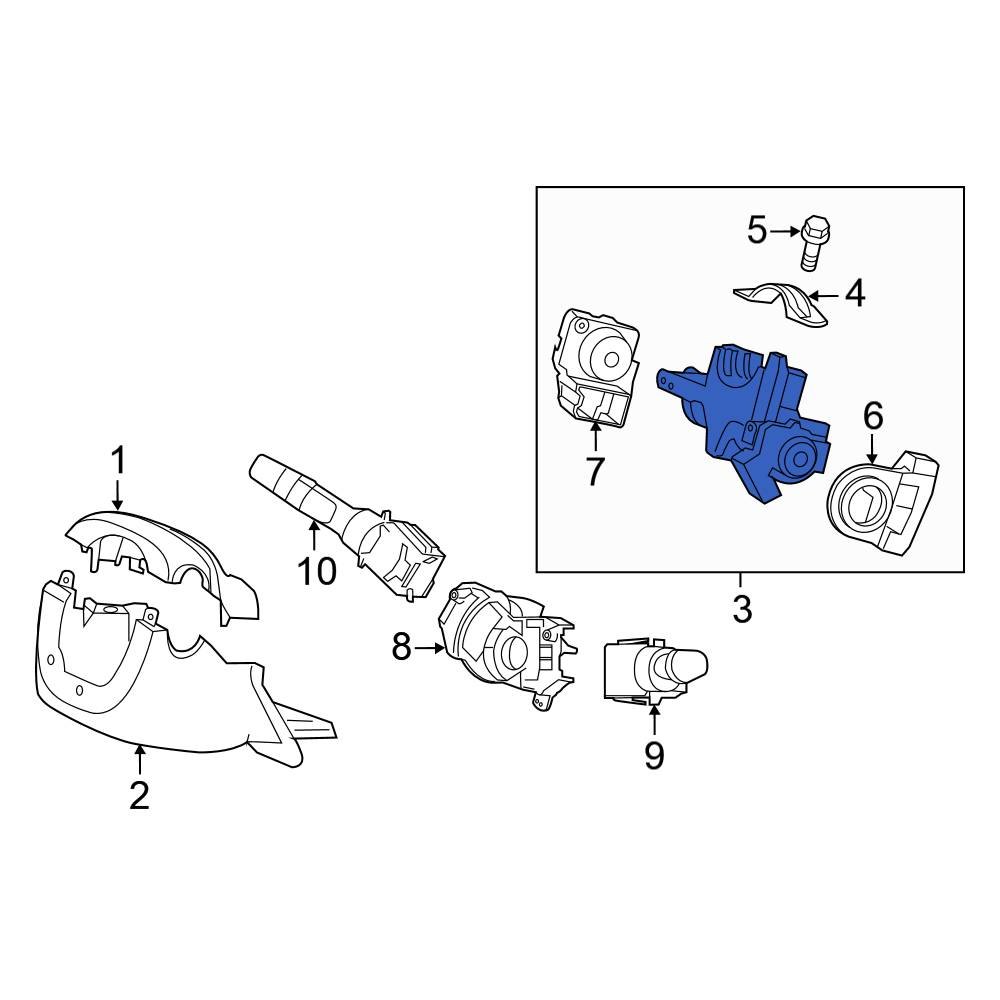 Honda OE 06351TBA961 Steering Column Lock