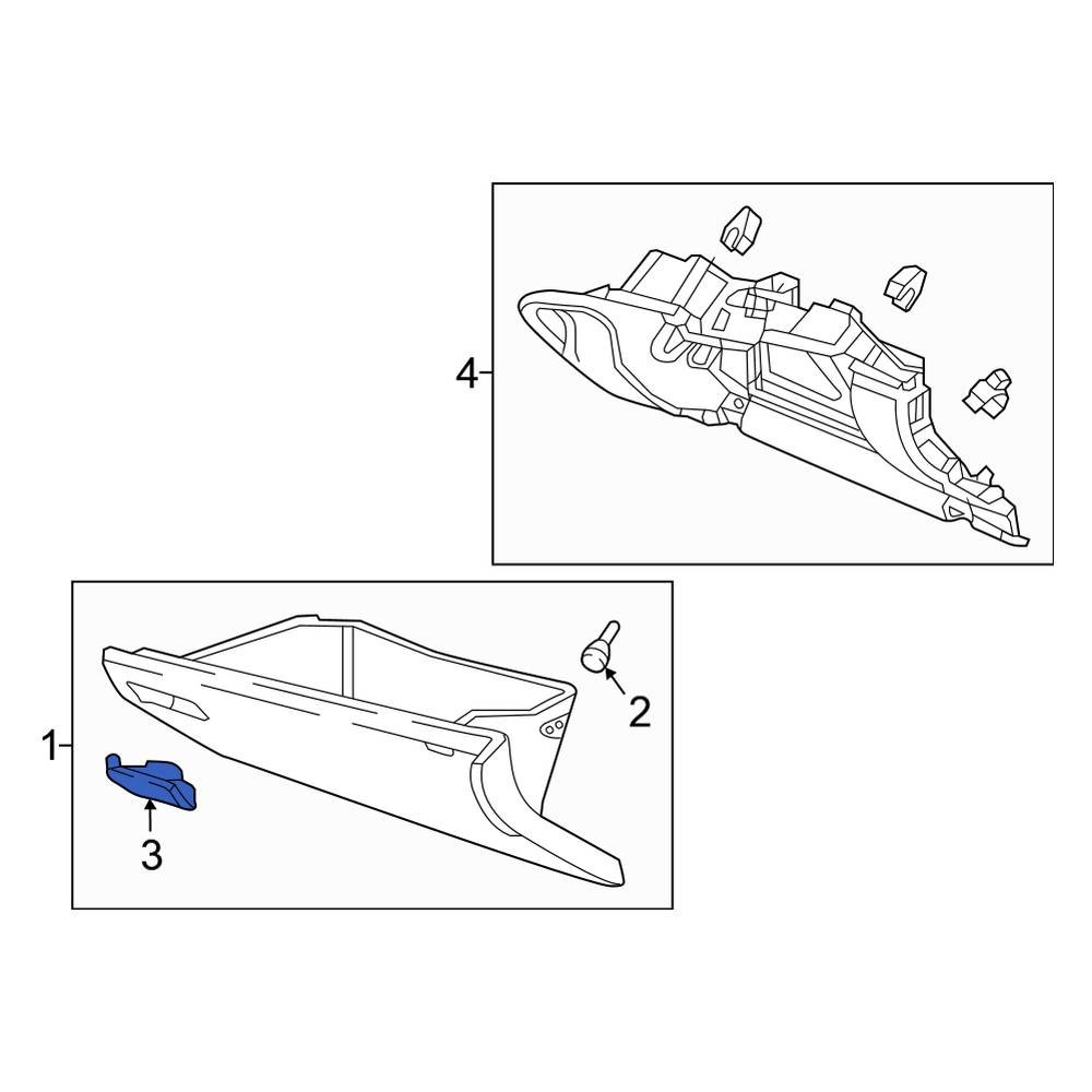 Honda OE 77545TBAA01ZA Front Glove Box Handle