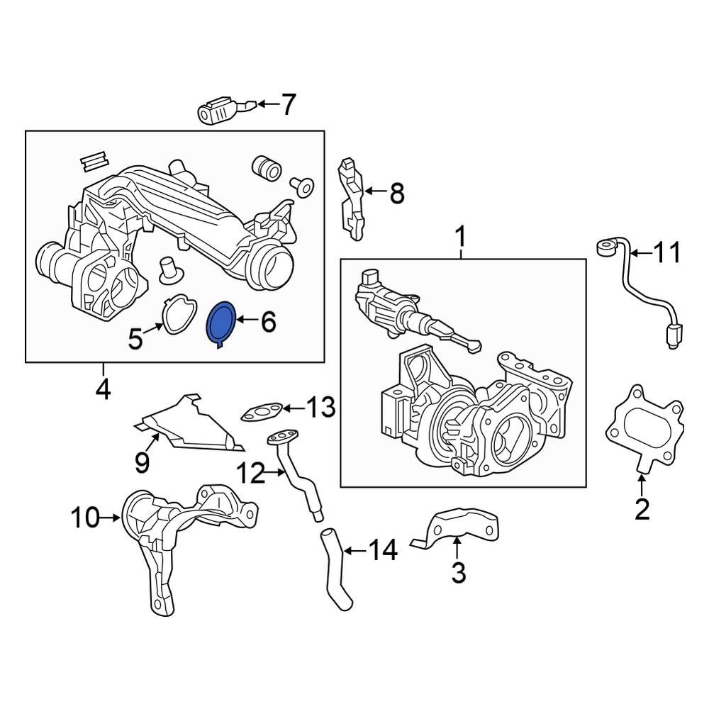 Honda OE 172865AAA01 Turbocharger Gasket