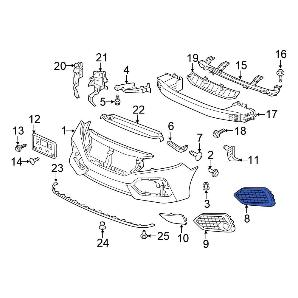 Honda Oe tgga50 Front Lower Grille