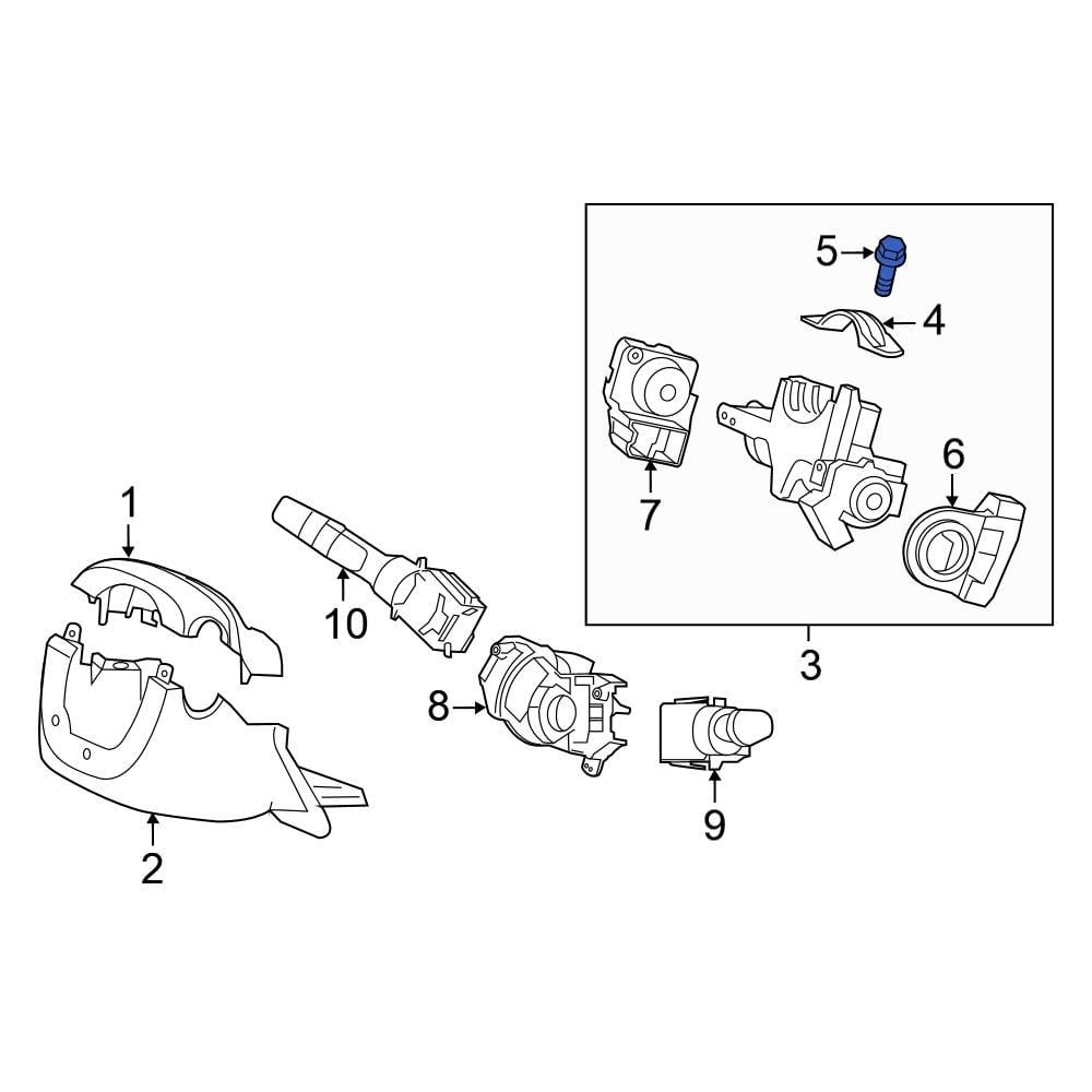 Honda OE 35102TR0003 Steering Column Lock Bolt