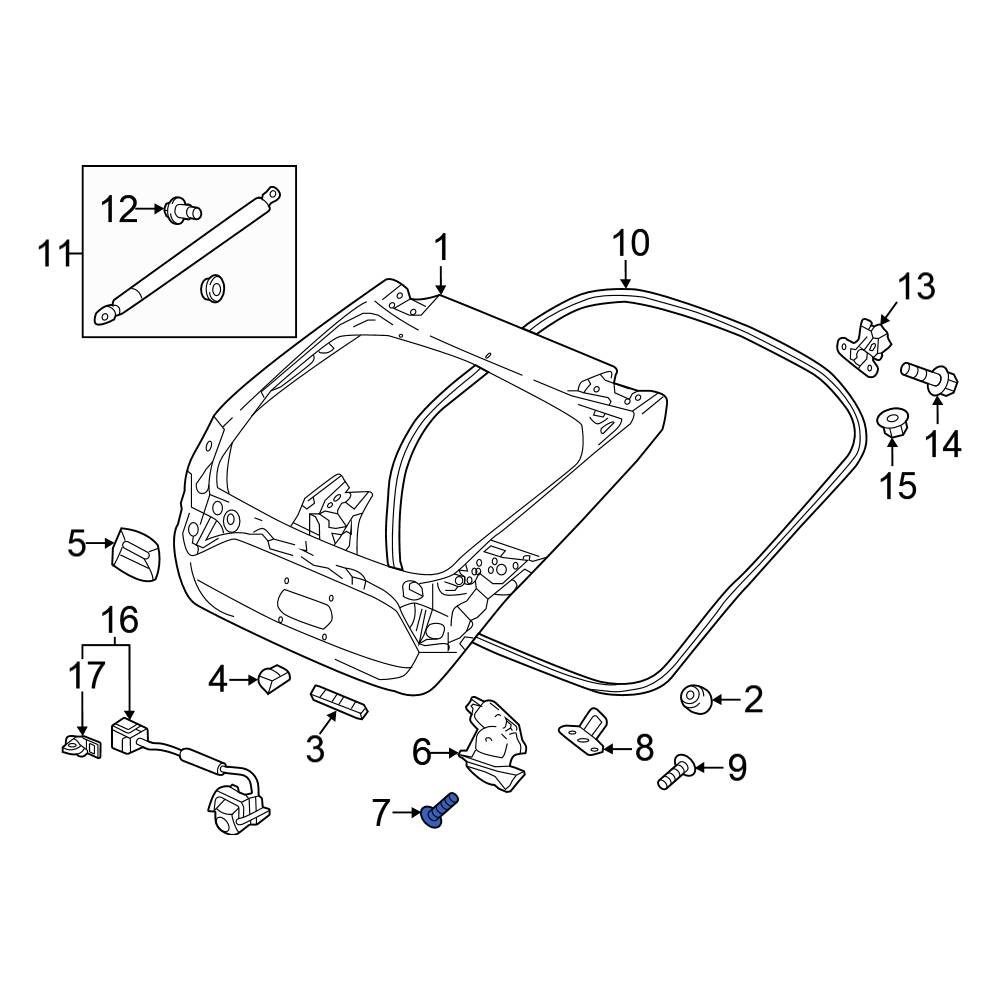Honda OE 90107TLAA00 Liftgate Latch Bolt